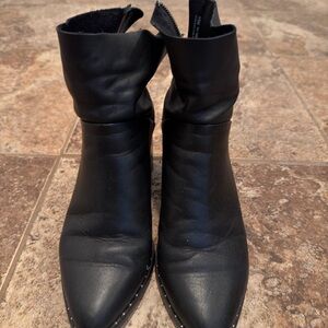 Black Leather Women's Boots